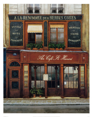 Au Cafe St. Honore by Andre Renoux Pricing Limited Edition Print image