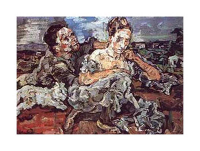 Lovers With Cat by Oskar Kokoschka Pricing Limited Edition Print image