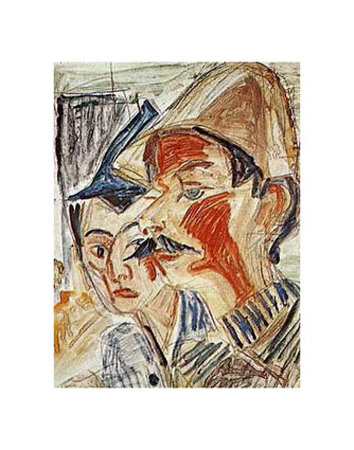 Two Peasants by Ernst Ludwig Kirchner Pricing Limited Edition Print image