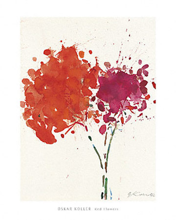 Red Flowers by Oskar Koller Pricing Limited Edition Print image