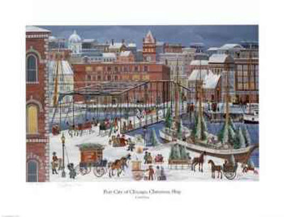 Port City Of Chicago - The Christmas Tree Ship by Carol Dyer Pricing Limited Edition Print image