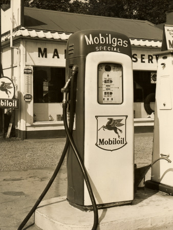 A Fuel Oil Pump At A Gas Station by George Marks Pricing Limited Edition Print image