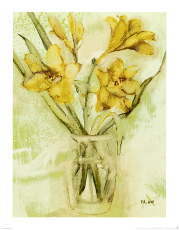 Vase Of Day Lilies Ii by Cheri Blum Pricing Limited Edition Print image