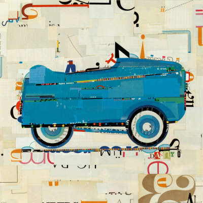 Blue Car by Danny O. Pricing Limited Edition Print image