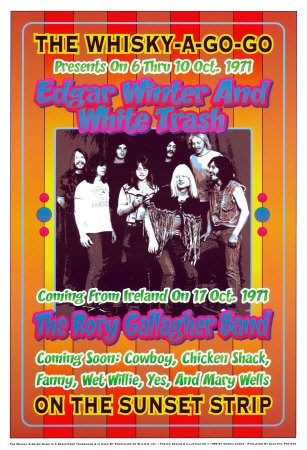Edgar Winter And White Trash At The Whiskey A-Go-Go by Dennis Loren Pricing Limited Edition Print image
