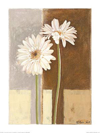 Two White Gerberas by Marita Stock Pricing Limited Edition Print image