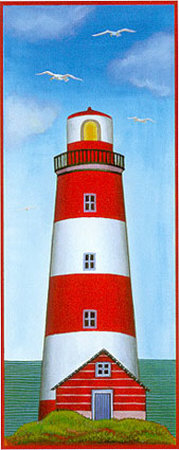 Red Lighthouse by Urpina Pricing Limited Edition Print image