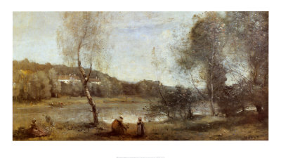 Ville D'avray, L'etang by Jean-Baptiste-Camille Corot Pricing Limited Edition Print image