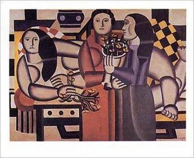 Trois Femmes Aux Fleurs, 1920 by Fernand Leger Pricing Limited Edition Print image