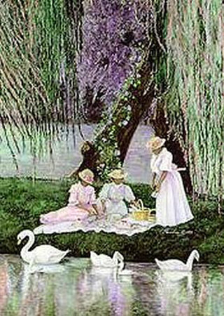 Swans Picnic by Consuelo Gamboa Pricing Limited Edition Print image