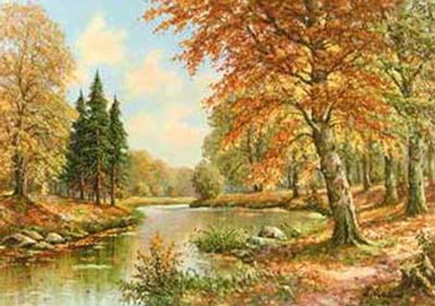 Herbst Am Waldsee by William Hahn Pricing Limited Edition Print image