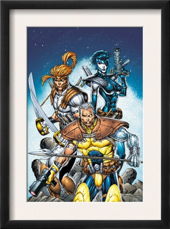 X-Force #6 Cover: Cable, Shatterstar And Domino by Rob Liefeld Pricing Limited Edition Print image