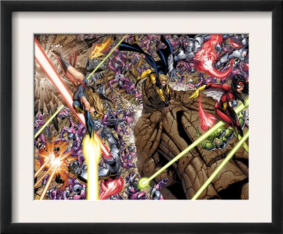 The Mighty Avengers #9 Group: Ms. Marvel, Spider Woman And Sentry by Mark Bagley Pricing Limited Edition Print image