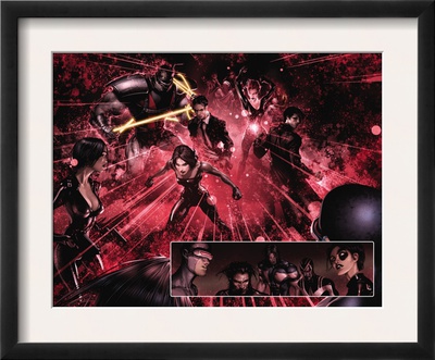 X-Force #22 Group: Domino, Mortis, Senyaka, Bard, Eli, Blink And Wither by Clayton Crain Pricing Limited Edition Print image