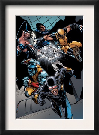X-Men Vs. Agents Of Atlas #1 Group: Cyclops, Colossus, Wolverine, Storm, Emma Frost And Cloak by Carlo Pagulayan Pricing Limited Edition Print image
