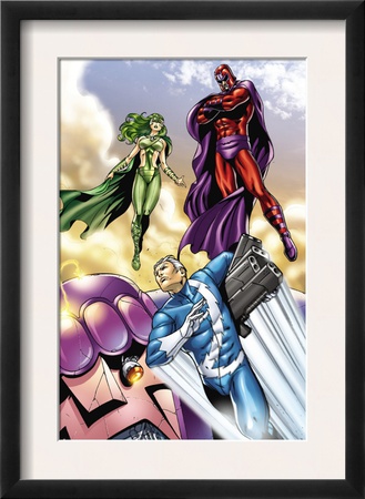 Civil War: House Of M #2 Group: Magneto, Polaris And Quicksilver by Andrea Di Vito Pricing Limited Edition Print image