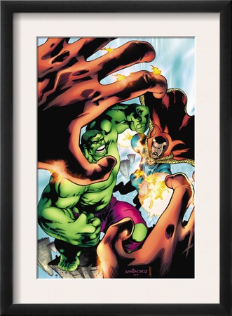 Marvel Adventures Hulk #5 Cover: Hulk And Dr. Strange by Juan Santacruz Pricing Limited Edition Print image