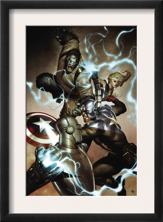Agents Of Atlas #3 Cover: Captain America, Namora, Gorilla-Man And M-11 by Adi Granov Pricing Limited Edition Print image