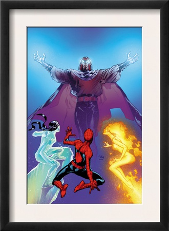 Ultimate Spider-Man #119 Cover: Spider-Man, Firestar, Iceman And Magneto by Stuart Immonen Pricing Limited Edition Print image