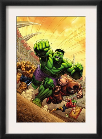 Marvel Adventures Hulk #12 Cover: Hulk, Thing And Juggernaut by David Nakayama Pricing Limited Edition Print image