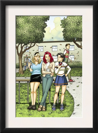 Spider-Man Loves Mary Jane Season 2 #4 Cover: Mary Jane Watson, Stacy, Gwen, And Liz Allen by Terry Moore Pricing Limited Edition Print image