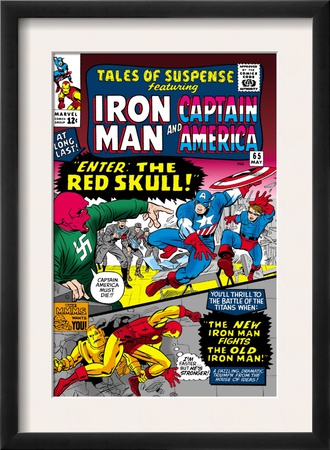 Tales Of Suspense #65 Cover: Iron Man, Captain America, Bucky And Red Skull Swinging by Don Heck Pricing Limited Edition Print image