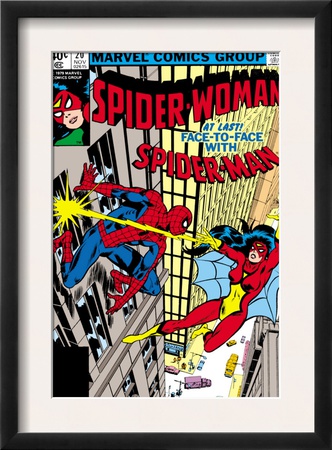 Spider-Woman #20 Cover: Spider Woman And Spider-Man Fighting by Frank Springer Pricing Limited Edition Print image