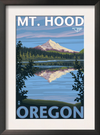 Reflection Lake - Mt. Hood, Oregon, C.2009 by Lantern Press Pricing Limited Edition Print image