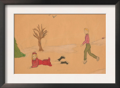 Ice Skating Fall by Norma Kramer Pricing Limited Edition Print image