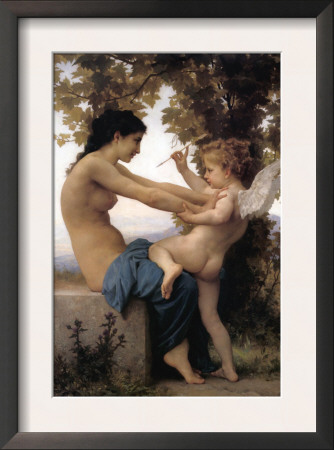 A Young Girl Defending Herself Against Eros by William Adolphe Bouguereau Pricing Limited Edition Print image