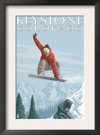 Snowboarder Jumping - Keystone, Colorado, C.2008 by Lantern Press Pricing Limited Edition Print image