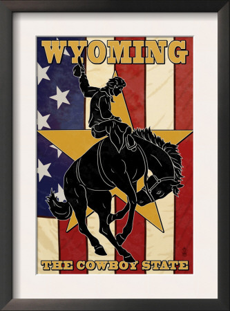 Wyoming Cowboy, C.2009 by Lantern Press Pricing Limited Edition Print image