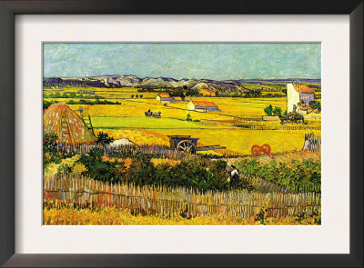 Harvest At La Crau With Montmajour In The Background by Vincent Van Gogh Pricing Limited Edition Print image