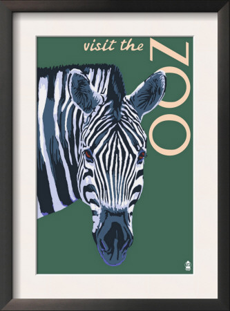 Visit The Zoo - Zebra Profile, C.2009 by Lantern Press Pricing Limited Edition Print image