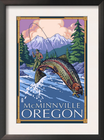 Mcminnville, Oregon Fisherman, C.2009 by Lantern Press Pricing Limited Edition Print image