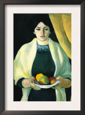 Portrait With Apples (Portrait Of The Wife Of The Artist) by Auguste Macke Pricing Limited Edition Print image