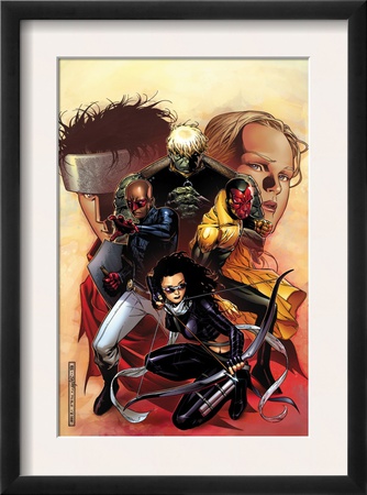 Young Avengers #9 Cover: Bishop, Kate, Hulkling, Vision And Patriot by Jim Cheung Pricing Limited Edition Print image