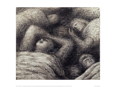 Four Grey Sleepers, 1941 by Henry Moore Pricing Limited Edition Print image