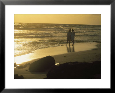 Aruba, Couple Walking On Beach by Jennifer Broadus Pricing Limited Edition Print image