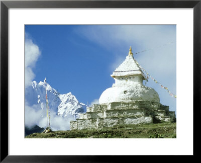 Buddhist Stupa And Prayer Flags, Nepal by Paul Franklin Pricing Limited Edition Print image
