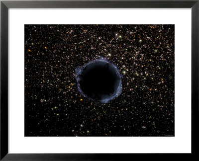 Artist's View Of A Black Hole In A Globular Cluster by Stocktrek Images Pricing Limited Edition Print image