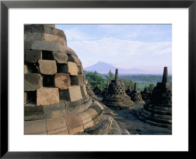 Arupadhatu View, 8Th Century Buddhist Site Of Borobudur, Unesco World Heritage Site, Indonesia by Bruno Barbier Pricing Limited Edition Print image