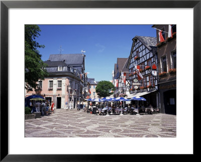 Cafes In The Centre Of Town, Ahrweiler Town, Ahr Valley, Rhineland Palatinate, Germany by Gavin Hellier Pricing Limited Edition Print image