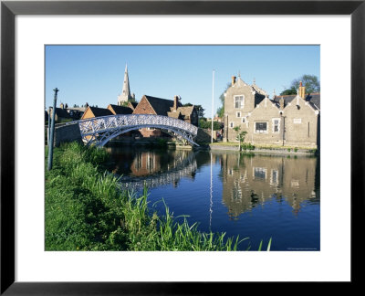 Chinese Bridge On Great Ouse River, Godmanchester Huntingdon, Cambridgeshire, England by David Hughes Pricing Limited Edition Print image