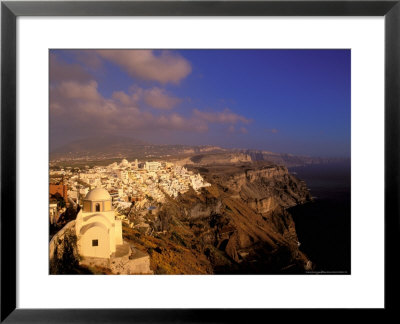 Late Afternoon View Of Town, Thira, Santorini, Cyclades Islands, Greece by Walter Bibikow Pricing Limited Edition Print image