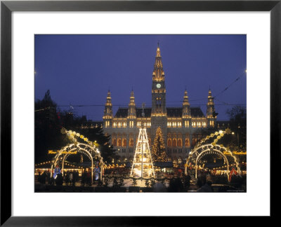 Rathaus At Christmas, Vienna, Austria by Alan Copson Pricing Limited Edition Print image