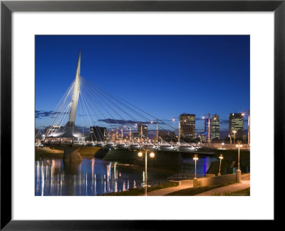 Esplanade Riel Pedestrian Bridge, Winnipeg, Manitoba, Canada by Walter Bibikow Pricing Limited Edition Print image