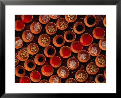 Grains And Tika Powder For Sale For Offerings At Dasaswamedh Ghat, Varanasi, Uttar Pradesh, India by Richard I'anson Pricing Limited Edition Print image