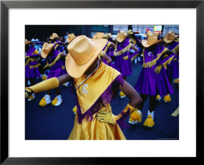 Marching Girls Participate In International District Parade, Seattle, Washington, Usa by Lawrence Worcester Pricing Limited Edition Print image