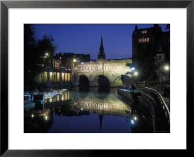 Pulteney Bridge Over The Avon River In Bath, England At Night by Richard Nowitz Pricing Limited Edition Print image